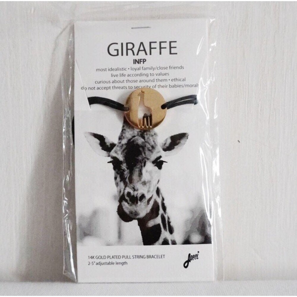 Giraffe 14K GP Pull String Bracelet NWT